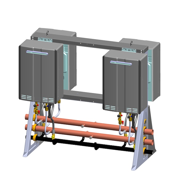 4-Unit Free Standing Rack, (On 6-Unit Frame)